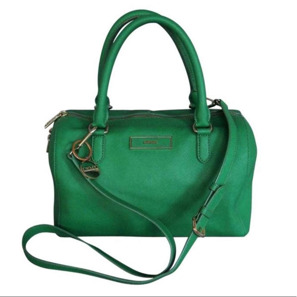 DKNY saffiano green purse